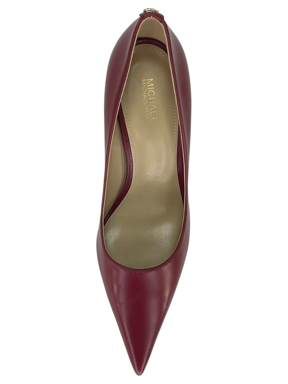 Michael Kors Luna Dark Red Leather Womens Heels Size 8M - Picture 7 of 11